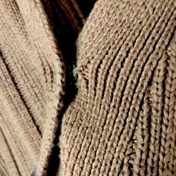 ASTR The Label Evie Surplice Wrap Ribbed Tan Sweater - Picture 10 of 10